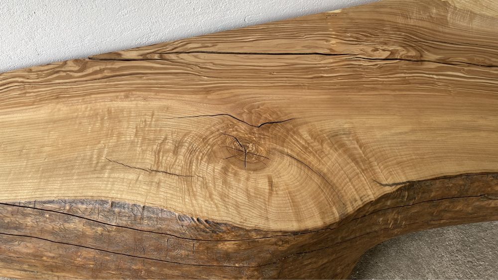 Stolik, konsola, kłoda, jesion pod telewizor
