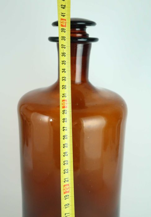 Grande Frasco de Farmácia em vidro Soprado - 41 cm