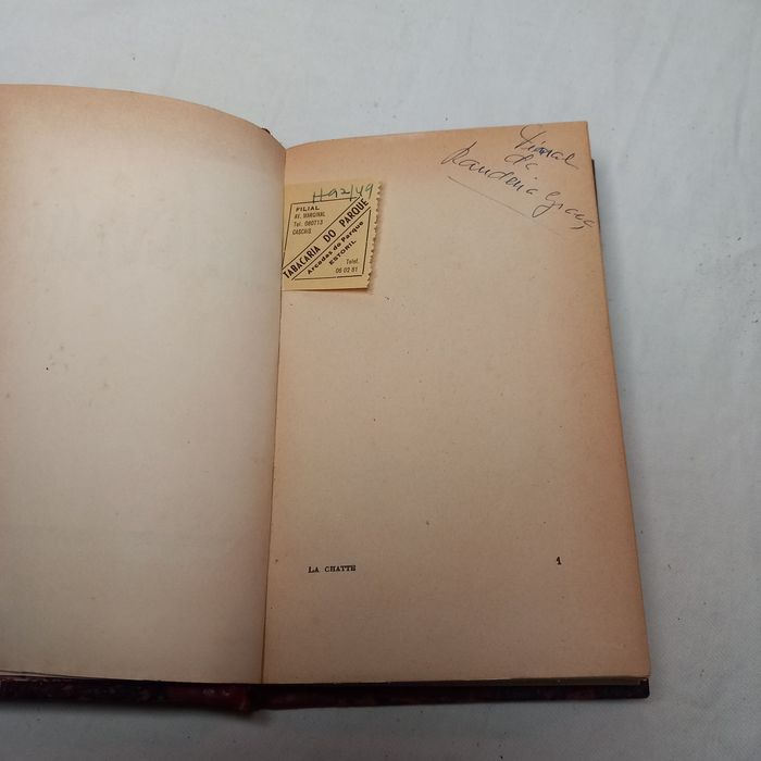 Livro "La Chatte" edição de 1933