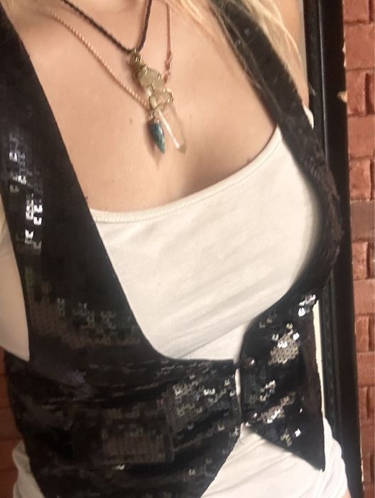Kamizelka czarna celiny elegancka