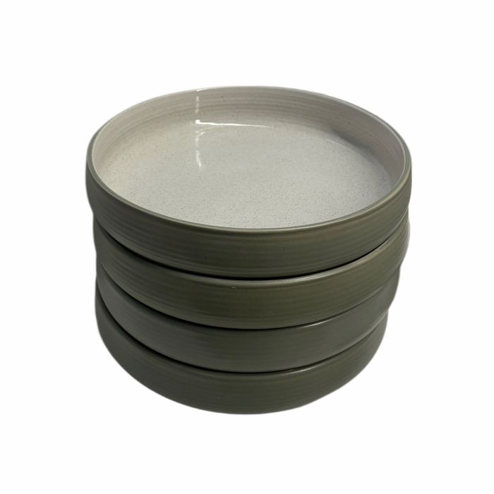 Zestaw 4 ceramicznych talerzy–misek typu „bowl plate”