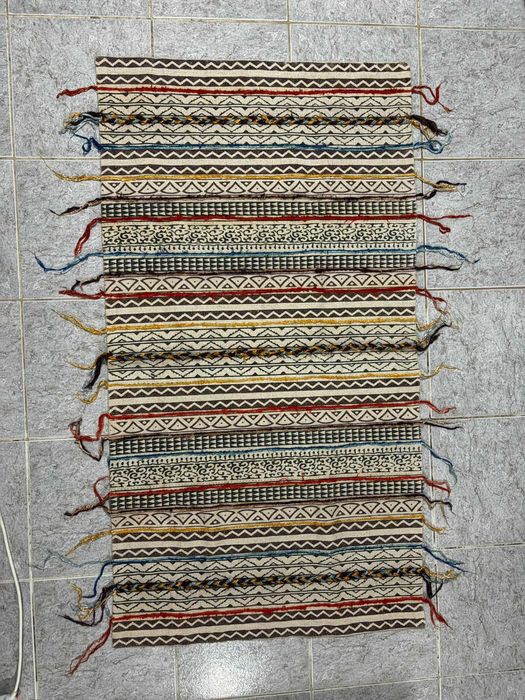 Tapete Tribal Multicolor em Algodão 80x150 cm