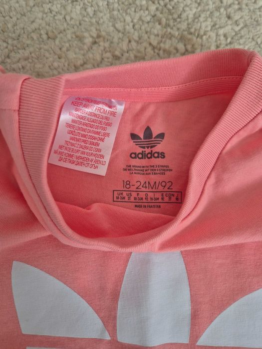 Conjunto Adidas rosa 18-24 meses, novo sem etiqueta