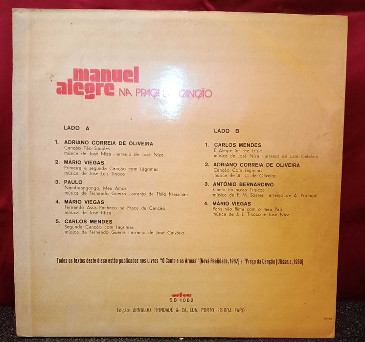 4 albuns vinil cantores de interveção