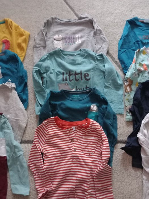 Zestaw t-shirt długi rękaw komplet 86/92