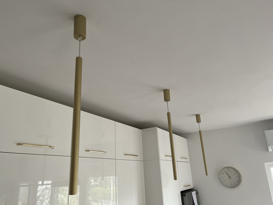 Lampa sufitowa sopel złoty 50cm G9