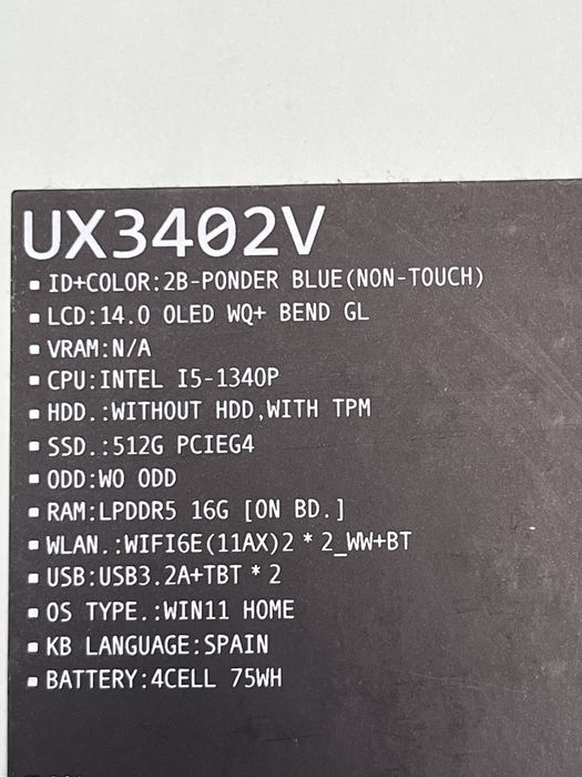 ASUS ZenBook 14 OLED UX3402VA