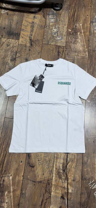 Biała koszulka męska t-shirt Dsquared2 bawełna premium L