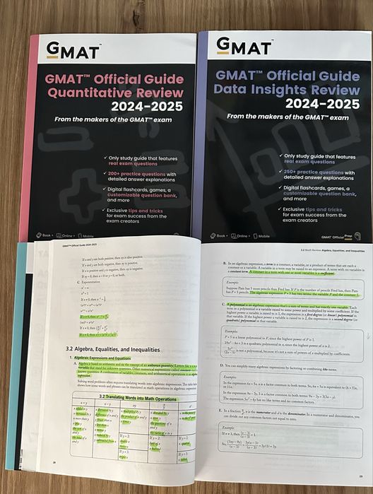 Zestaw GMAT Official Guide 2024–2025 (4 książki) | Stan idealny
