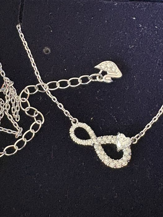 Брендове кольє Swarovski з символом нескінченності, оригінальна підвіска.