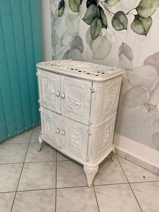 Kominek żeliwny wolnostojący Haas+Sohn biały