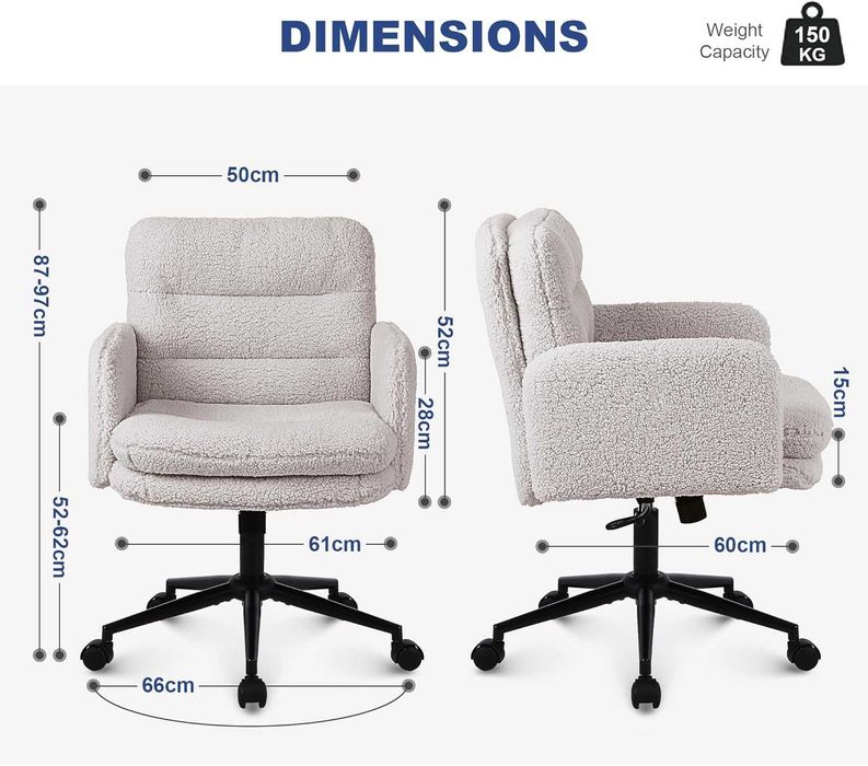 Nowe pluszowe krzesło biurowe / fotel obrotowy Youhauchair !R30!