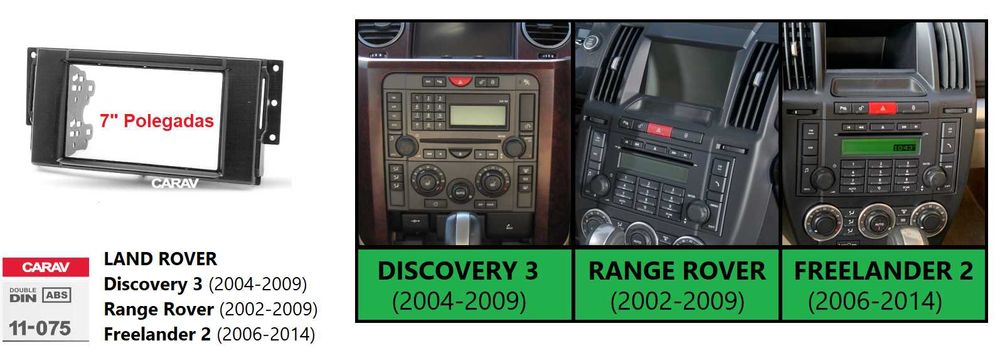 Rádio 2DIN • LAND ROVER • Discovery Freelander Range Rover Sport • GPS