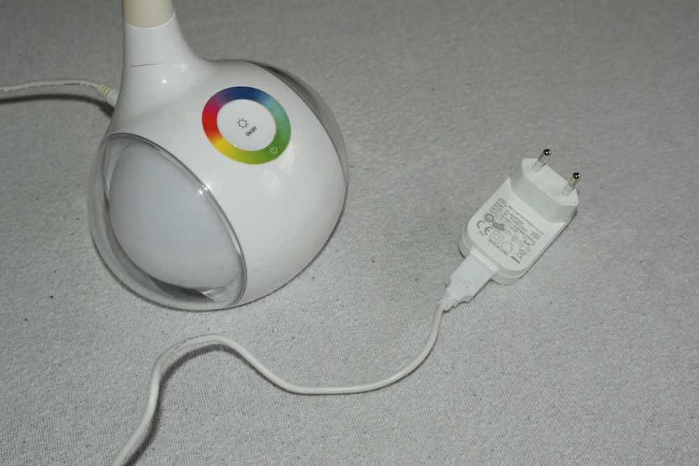 Lampka biurkowa LED PLATINET 43130 Biała nocna kolory regulacja USB