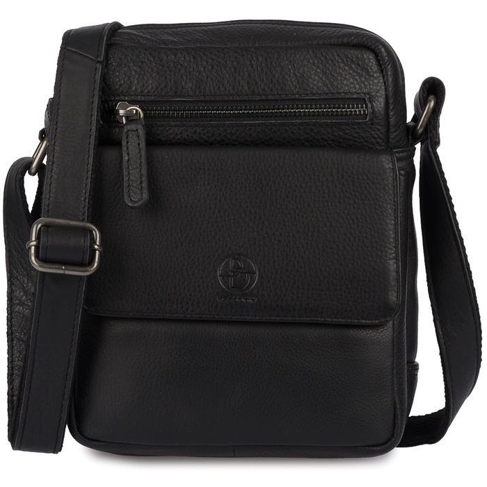 Torba skórzana czarna AMADEO I ze skóry naturalnej mocna wytrzymała