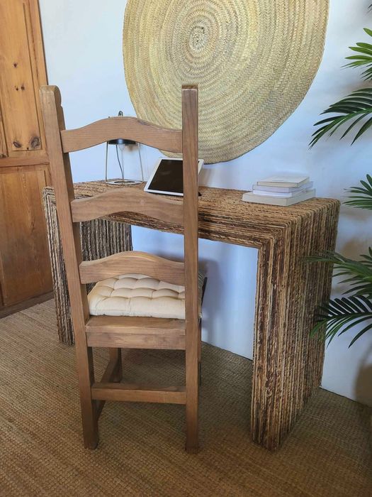 aparador, consola,  mesa,  secretaria, rattan, area, oriental, rustico