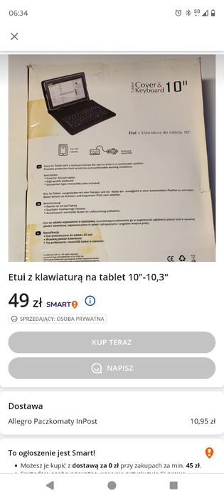 Etui Z klawiaturą na tablet