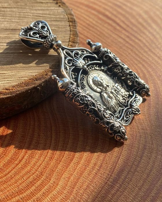 Срібний кулон ладанка Ісус серебряная срібло серебро крестик  925