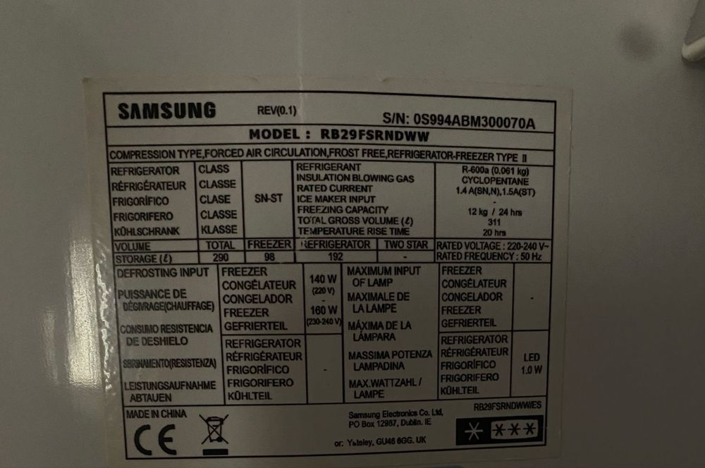 Frigorifico SAMSUNG