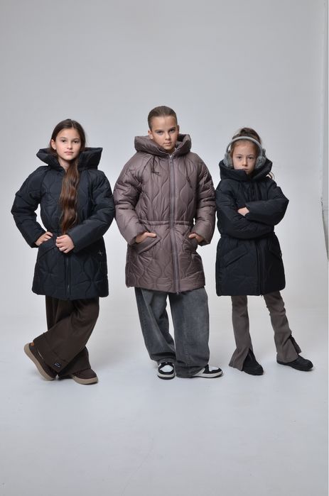 Стьогана зимова куртка для дівчинки