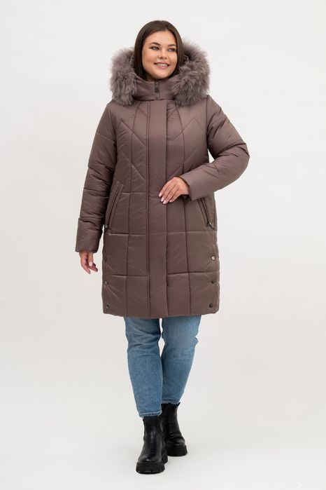 Женская стильная зимняя куртка пуховик. 50 -62р