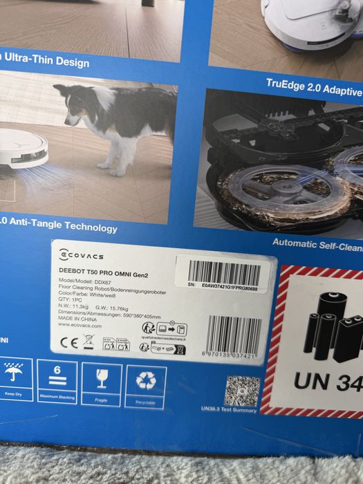 Robot sprzątający z mopem DEEBOT T50 PRO OMNI Gen 2 biały mopujący