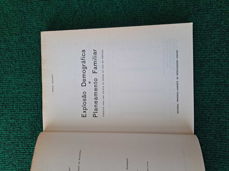 Explosão Demográfica e Planeamento Familiar - J. Manuel Nazareth