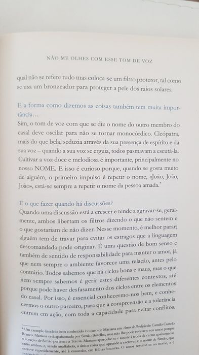 Livro: Não me olhes com esse tom de voz