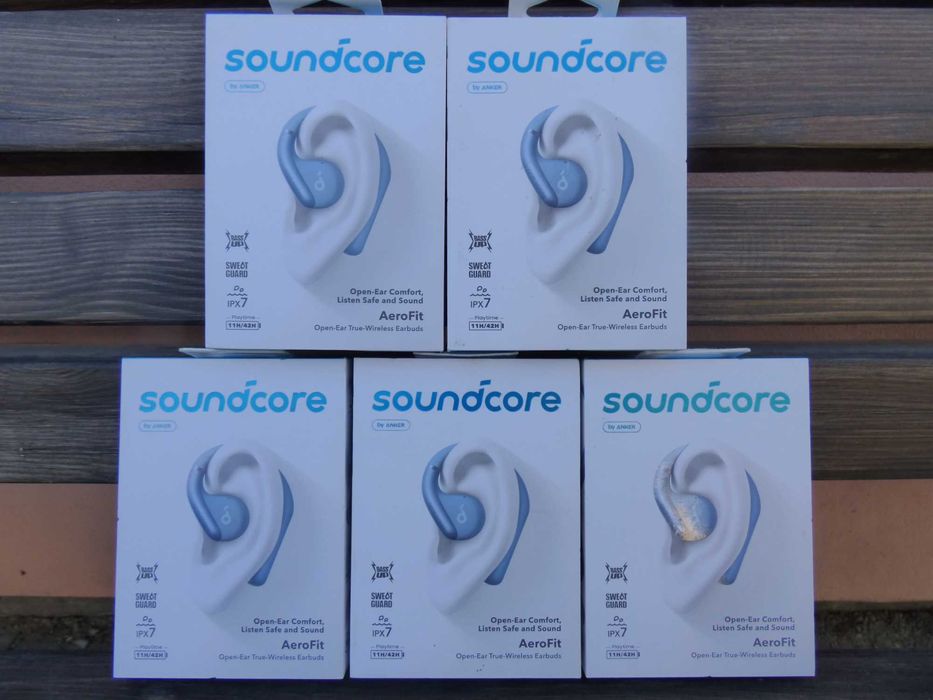 Електрошрот Навушники Anker SoundCore AeroFit Blue оригінал