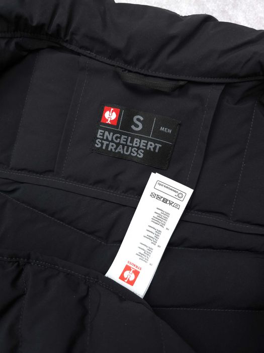 ENGELBERT STRAUSS Motion Męska Kamizelka Czarna Ocieplana S