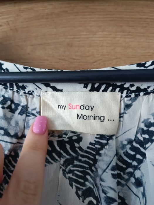 My Sunday Morning Babylon 100% Silk Jedwabna Tunika Sukienka T0 uni Francja