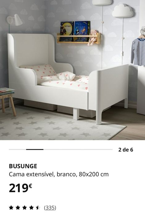 Cama criança extensível com colchão.