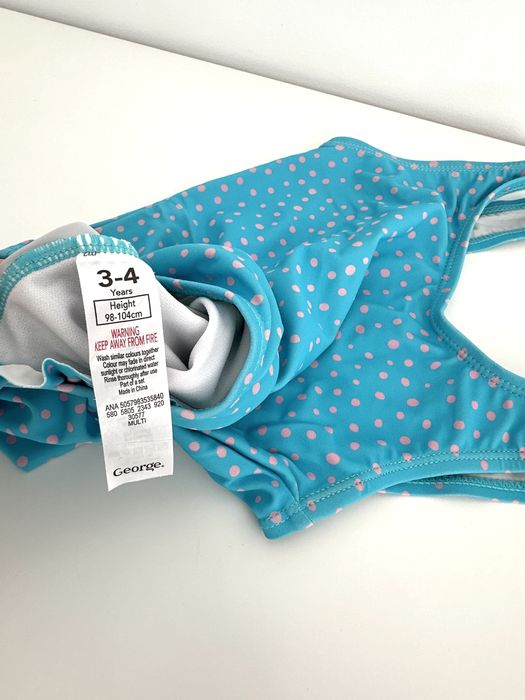 Дитячий суцільний купальник для дівчинки 3-4 р. 98/104