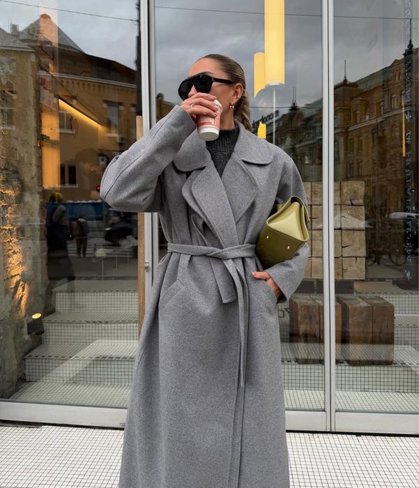 Нове вовняне пальто сіре Lava studio