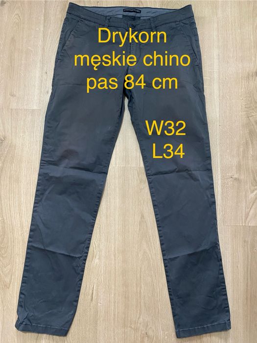 Drykorn W32 L34 szare  męskie spodnie  spodnie chinosy Vintage