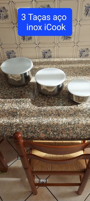 Conjunto 3 taças inox iCook da Amway