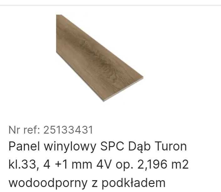 Panele winylowe NOWE niecale 11m2