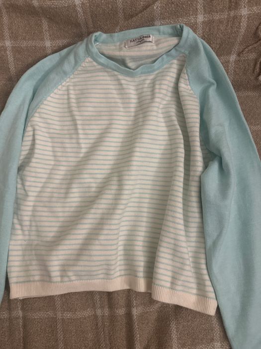 Джемпер у блакитну смугу