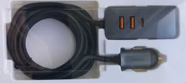 Baseus зарядка тел в авто 120w 2 USB  та 2 Type-C прикурювач автозаряд