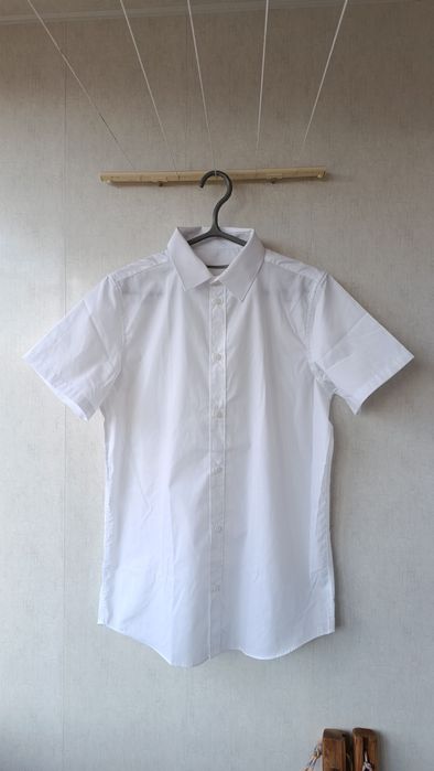 Рубашка f&f белая короткий рукав 9-12, 14-16 лет
