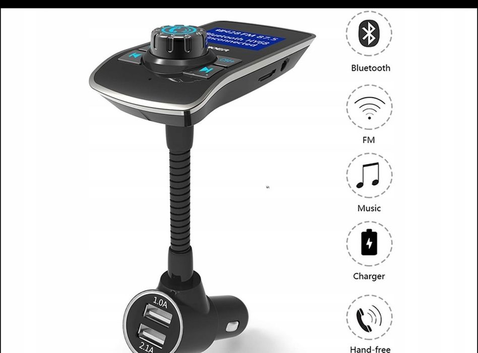 Tramsmiter bluetooth, ładowarka, MP3
