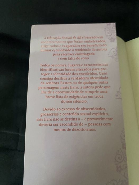 Livro  “A Educação Sexual de BB” de BB Easton