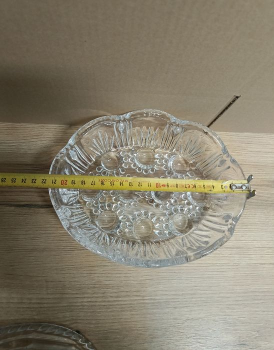 Duża szklana kura transparentna ozdoba pojemnik