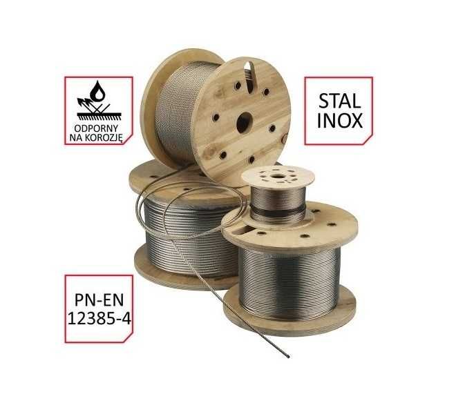 Lina Linka stalowa nierdzewna nierdzewka kwasoodporna A4 INOX 1-12 mm
