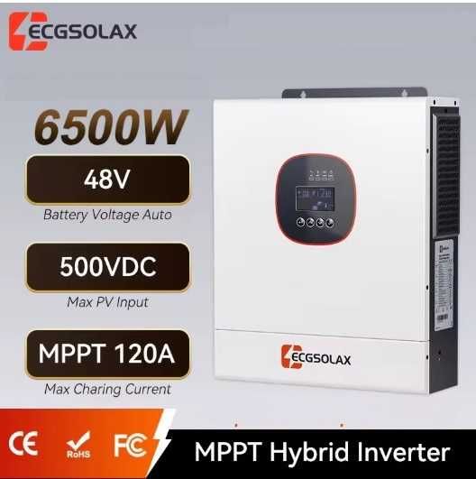 Гібридний інвертор ECGSOLAX ECJ-HVM6.5K-48V-WIFI, 48В, 6.5 кВт