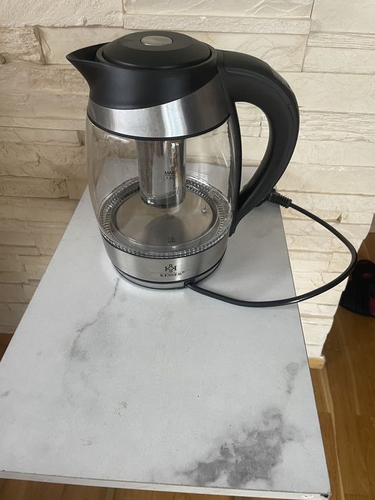 Czajnik elektryczny Kesser Schwarz 2200 W 1,8 L szklany