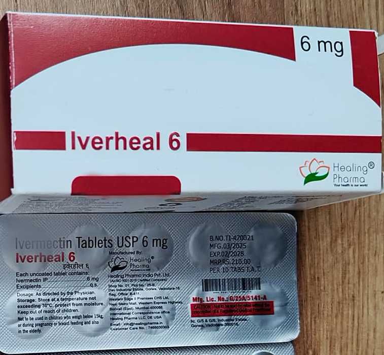 Pudełko karton Iverheal 6  ivermectin 4 lisztki . Iwermektyn.ą