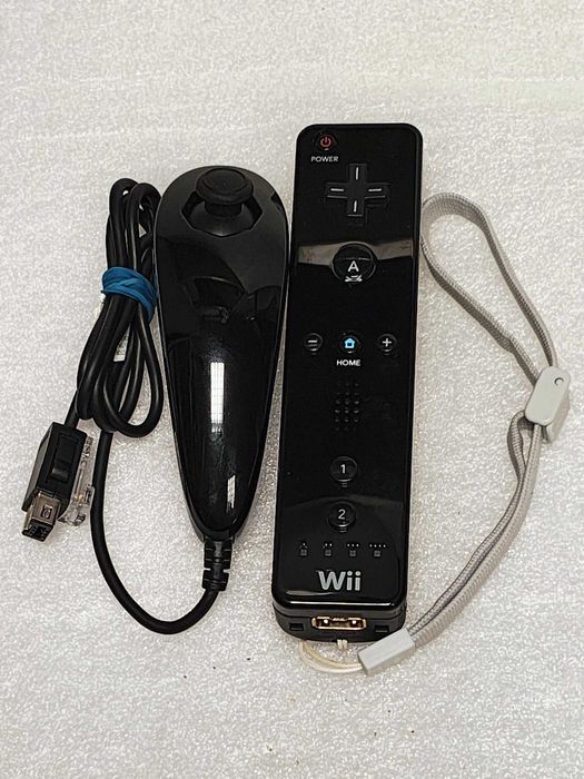 Pakiet Pilot Remote i Nunchuck Nintendo Wii Black Oryginalne
