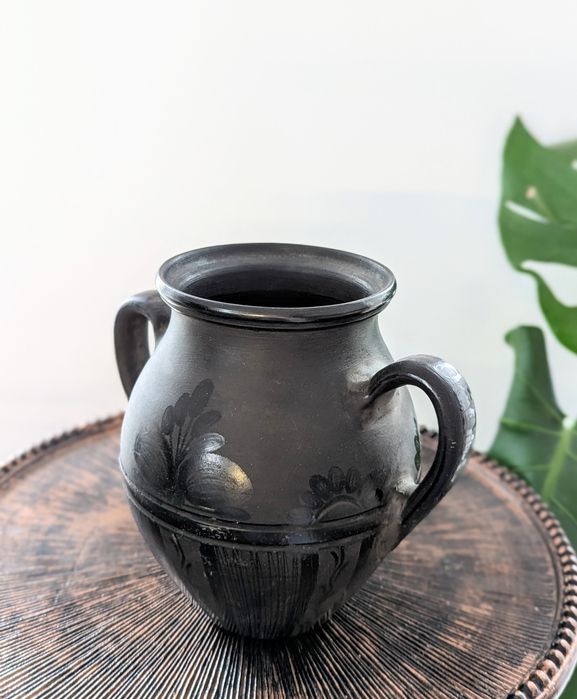 Wazon czarna ceramika