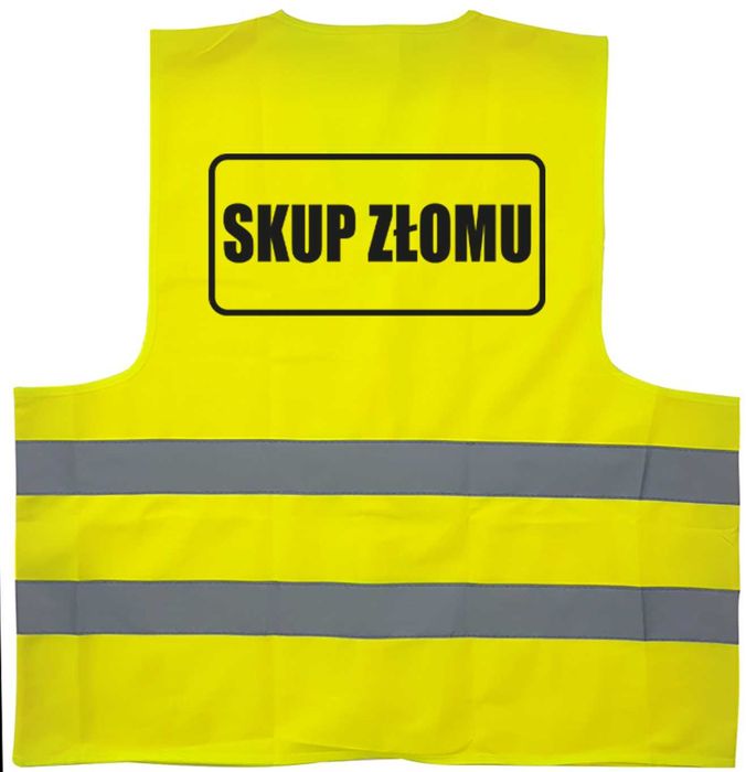 kamizelka odblaskowa, kamizelka z nadrukiem skup złomu